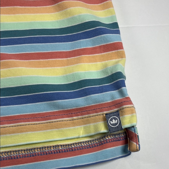 Peter Millar Colorful Striped Polo Shirt Cotton Spandex Blend Sz L - Picture 5 of 7
